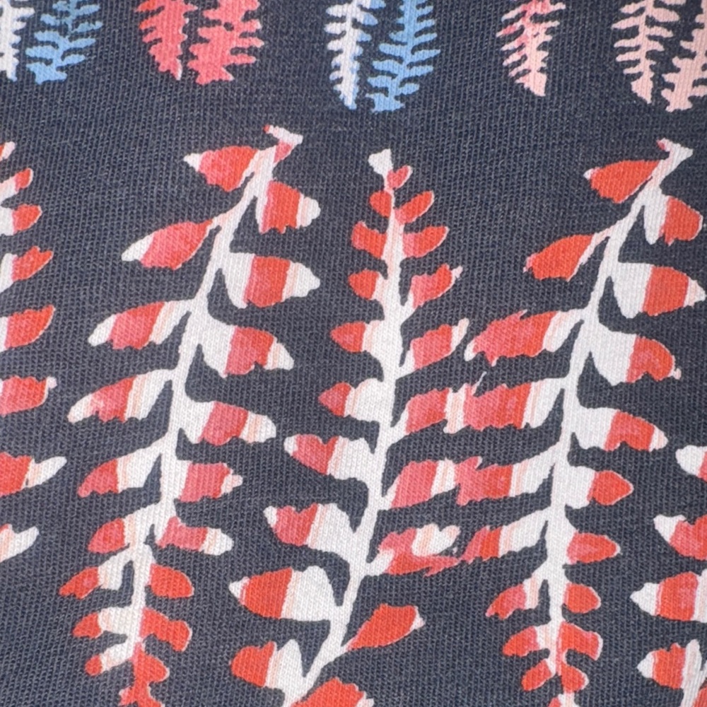 Tory Burch fern Patterned blue and rust T-Shirt cotton size M - Picture 9 of 9